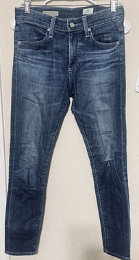 AG Adriano Goldschmied Jeans Womens 27 Farrah Skinny Ankle crop torn knee USA
